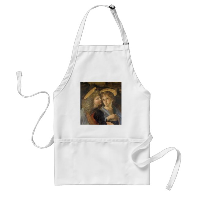 Avental Anjos do Batismo de Cristo de Leonardo da Vinci (Frente)