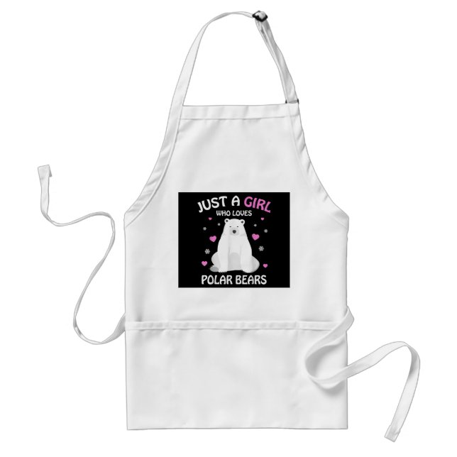 Avental Apenas Uma Menina Que Ama Ursos Polares Garotas Ur (Frente)