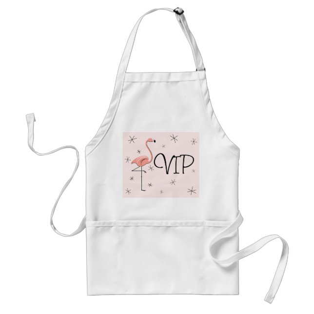 Avental Aplon VIP Rosa Flamingos (Frente)