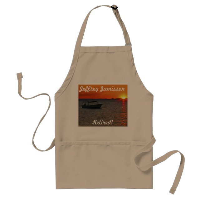 Avental Aposentado - Barco de Pesca Apron, Tan (Frente)