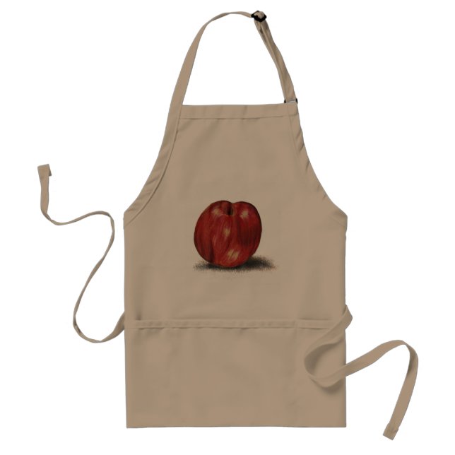 Avental Apple vermelho escuro (Frente)
