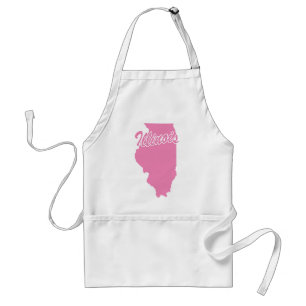 Avental Apron Adulto de Illinois rosa