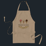 Avental Apron Adulto Personalizável Do Criador De Sorvetes<br><div class="desc">Design de Whimsical Personalizável do Criador de Sorvetes Artisan. Este é um modelo e pronto para você adicionar os detalhes de sua empresa a. Se você quiser alterar a cor do plano de fundo ou o estilo da fonte e a cor, clique no botão Personalizar mais no final do modelo....</div>