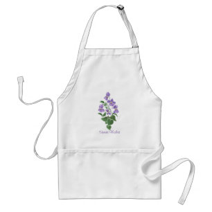 Avental Apron Bonito e Branco 'Sweet Violet'