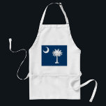 Avental Apron com Flag da Carolina do Sul, EUA<br><div class="desc">Adicione um toque do orgulho da Carolina do Sul à sua cozinha com nosso avental exclusivo com a bandeira da Carolina do Sul! Feito com atenção aos detalhes, esse avental apresenta a icônica árvore Palmetto e lua crescente da bandeira da Carolina do Sul, misturando design funcional com orgulho regional. Seu...</div>