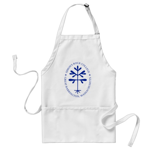 Avental Apron com selo azul de mola sólida (Frente)