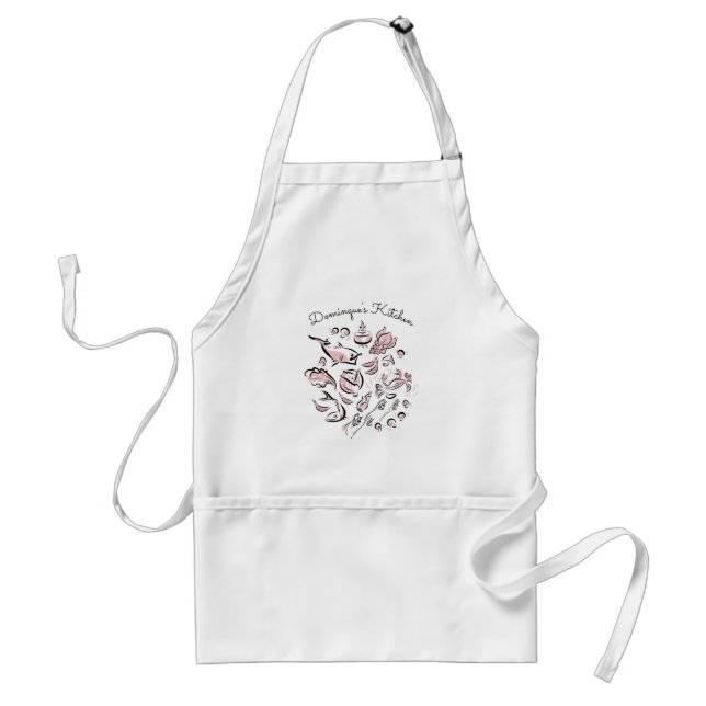 Avental Apron de Desenho de Tinta Chinesa Personalizada (Frente)