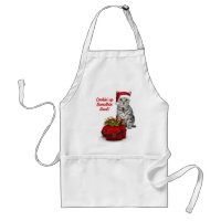 Apron de Natal Engraçado para Gato e Rato