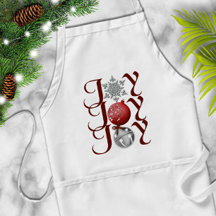 Avental Apron de Natal Red Silver
