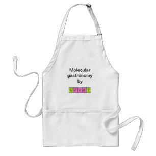 Avental Apron de nome de mesa periódica escooby