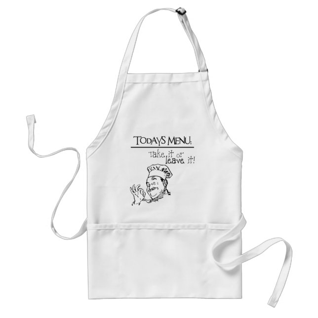 Avental Apron do Menu Hoje (Frente)