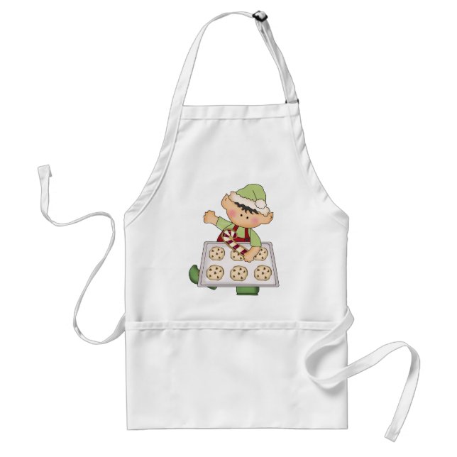 Avental apron Elf Baking Holiday de Natal (Frente)