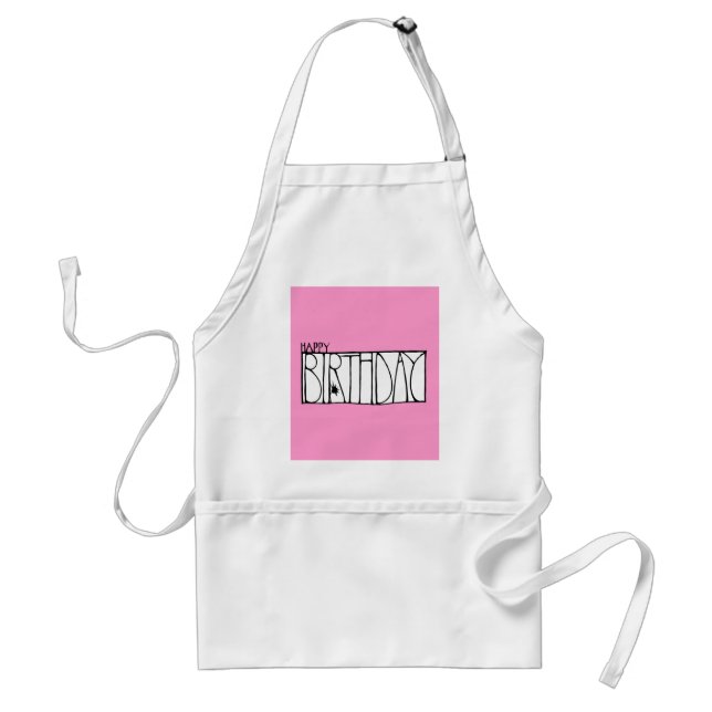 Avental Apron Feliz Apron Rosa (Frente)