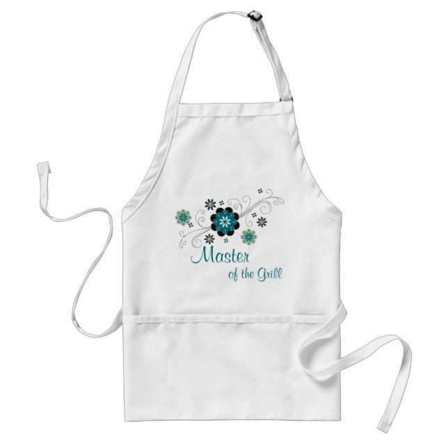Avental Apron Floral Negro (Frente)