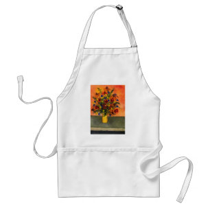 Avental Apron Floral "Vaso Amarelo"