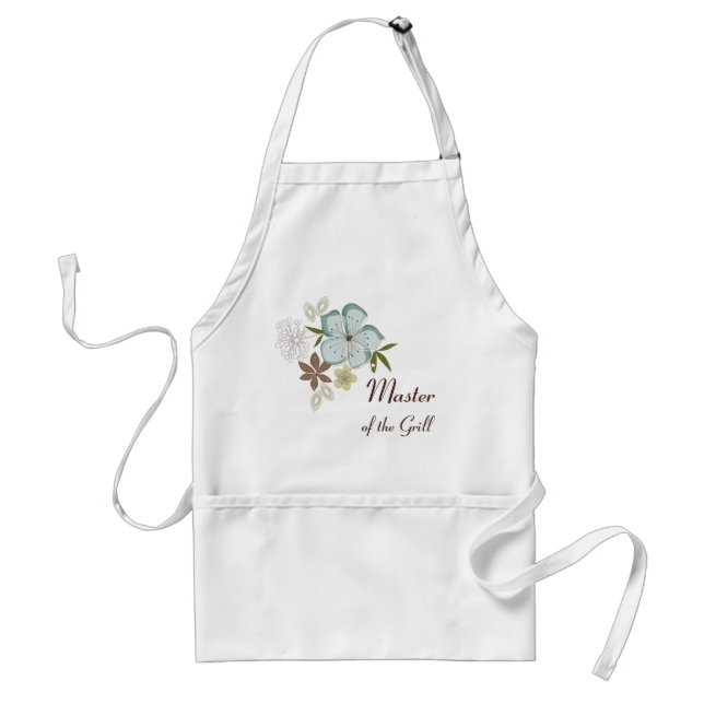 Avental Apron Hawaiian Blue Flower (Frente)