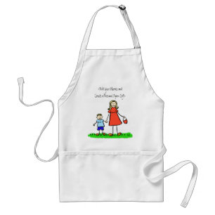 Avental Apron mamãe e Me (Nomes Personalizados)