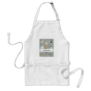Avental Apron para Banho de Cachorro com Cães Ilustrados
