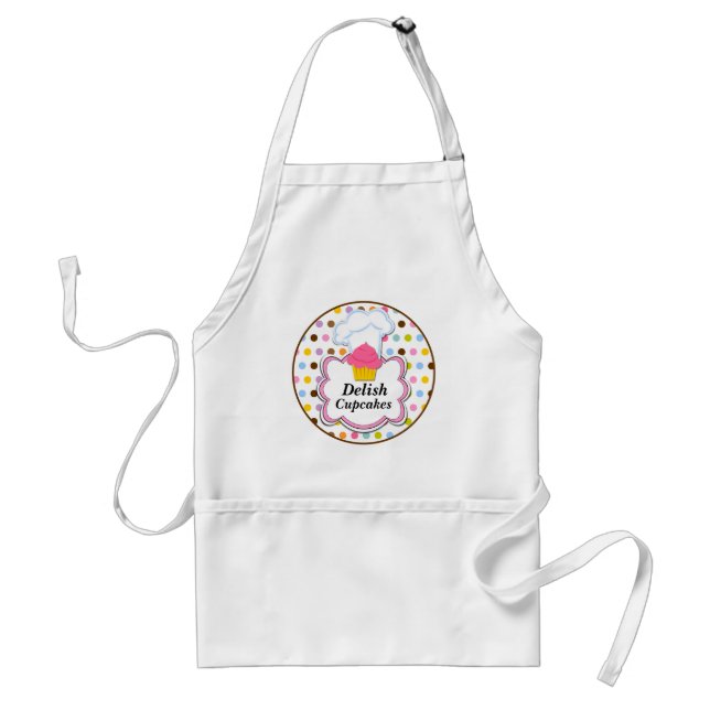 Avental Apron Personalizado do Chapéu do Cupcake e Baker (Frente)