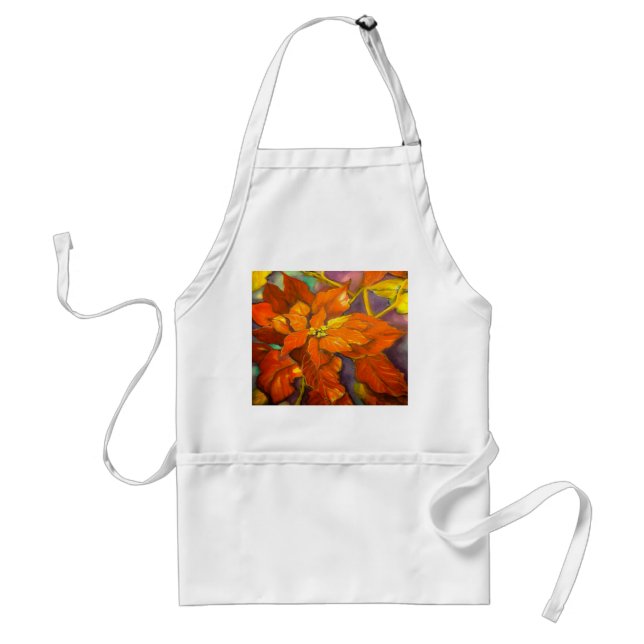 Avental Apron — Poinsettia de Natal (Frente)