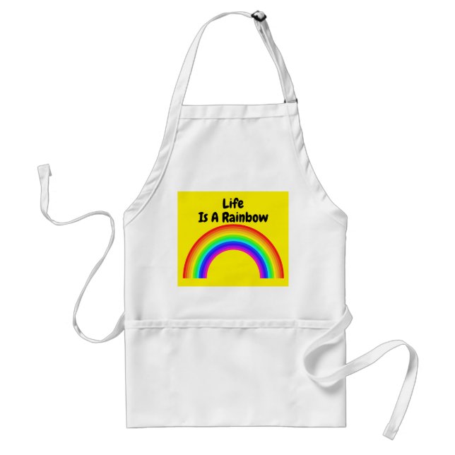 Avental Apron Rainbow Life É Um Arco-Íris (Frente)