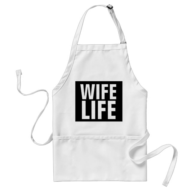 Avental Aprons da Cozinha WIFE LIFE, Presente de Casamento (Frente)