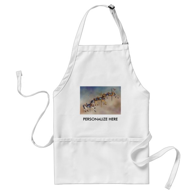 Avental Aprons - Três Cavalos Carrossel (Frente)