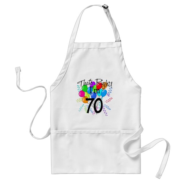Avental Aquele é direito que eu sou 70 - aniversário (Frente)