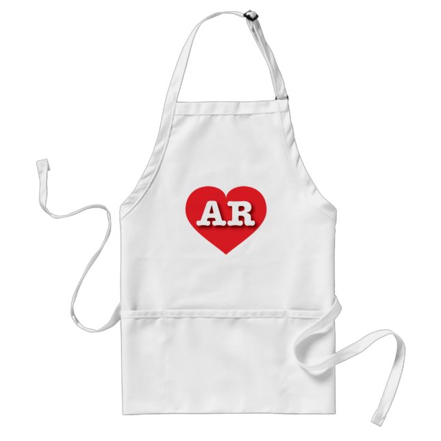 Avental Arkansas Red Heart - Eu amo AR (Frente)