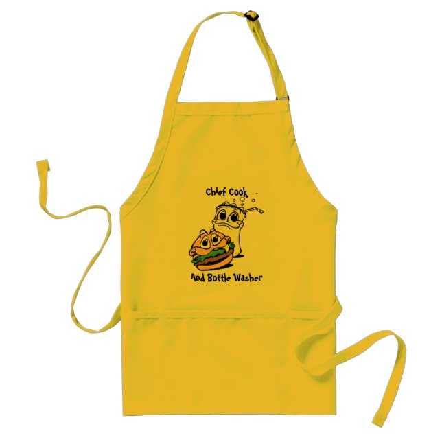 Avental Arruela principal do cozinheiro e de garrafa (Frente)