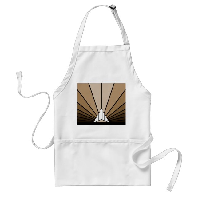 Avental Art deco sun em bronzeado (Frente)