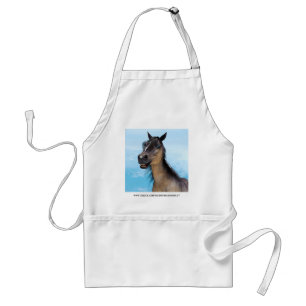 Avental Arte de retrato de cavalo com sorriso engraçado