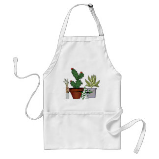 Avental Arte Potted Home do Doodle das plantas