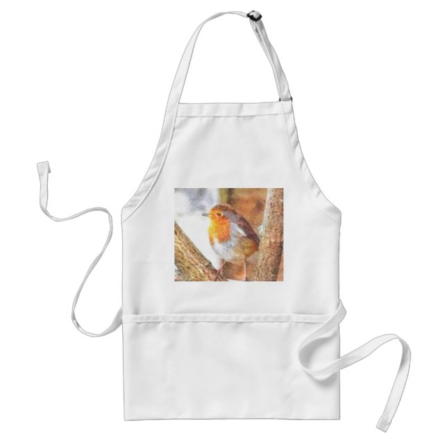 Avental Artístico Robin Redbreast Perch (Frente)