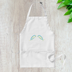 Avental Asas Anjos Celestiais com Estrelas Espumantes