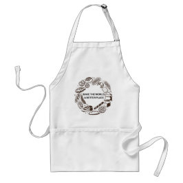 Avental Assar mundo um lugar melhor Apron