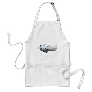 Avental Avião de Propulsor de Desenho Animado Branco Estil