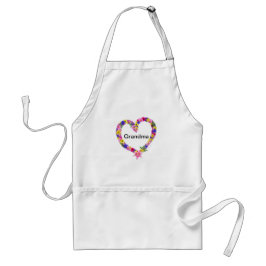 Avental Avó Floral Heart Apron