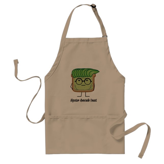 Avental Avocado Hipster de torradas de cabelo (Frente)