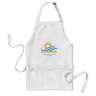 Avental Bahamas de texto personalizado
