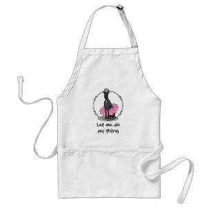 Avental Balé Ballerina Princess Greyhound Dog (preto)