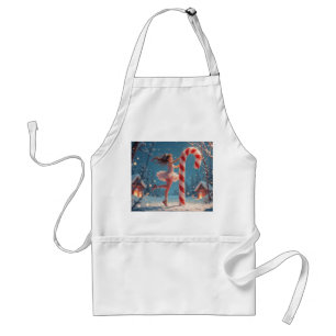 Avental Ballerina Anime Girl & Candy Cane Christmas