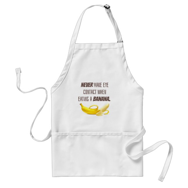 Avental BANANA Engraçado Presente NUNCA faz contato visual (Frente)