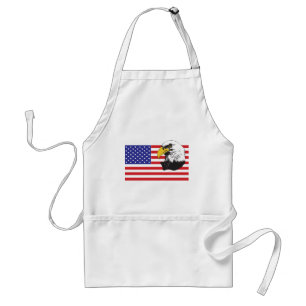 Avental Bandeira Americana e Águia Balda