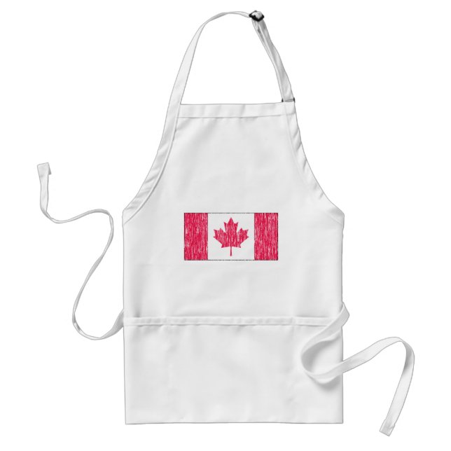 Avental Bandeira canadense afligida (Frente)