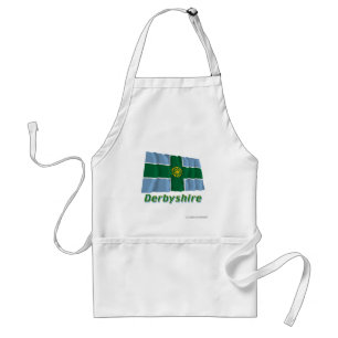 Avental Bandeira de ondulação de Derbyshire com nome