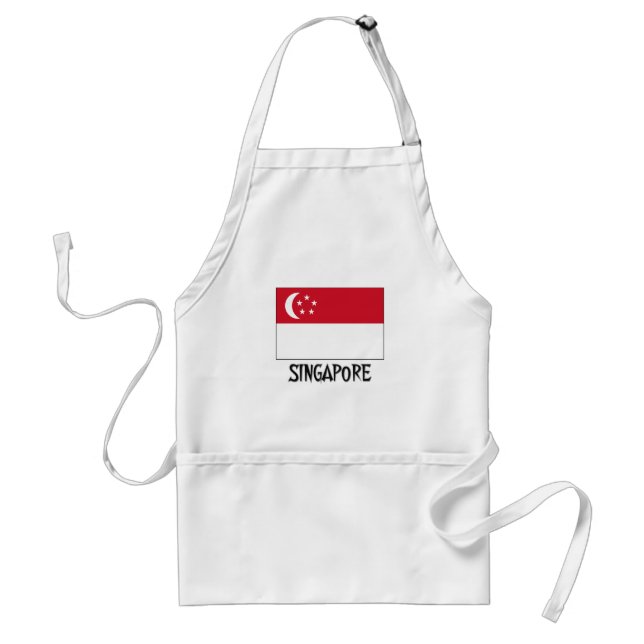 Avental Bandeira de Singapore (Frente)