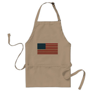 Avental bandeira faux burlap dos EUA