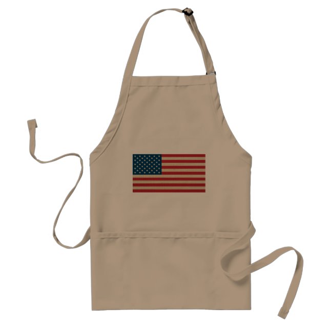 Avental bandeira faux burlap dos EUA (Frente)