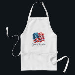 Avental Bandeira Mestre Americana Patriótica<br><div class="desc">Prepare-se para disparar a grelha em estilo com este avental ousado, perfeito para qualquer chefe de CHURRASCO que queira trazer a energia patriótica séria de 4 de julho para o churrasco! Apresentando uma vibrante design de bandeira americana em vermelho, branco e azul clássico, este avental é obrigatório para o orgulhoso...</div>